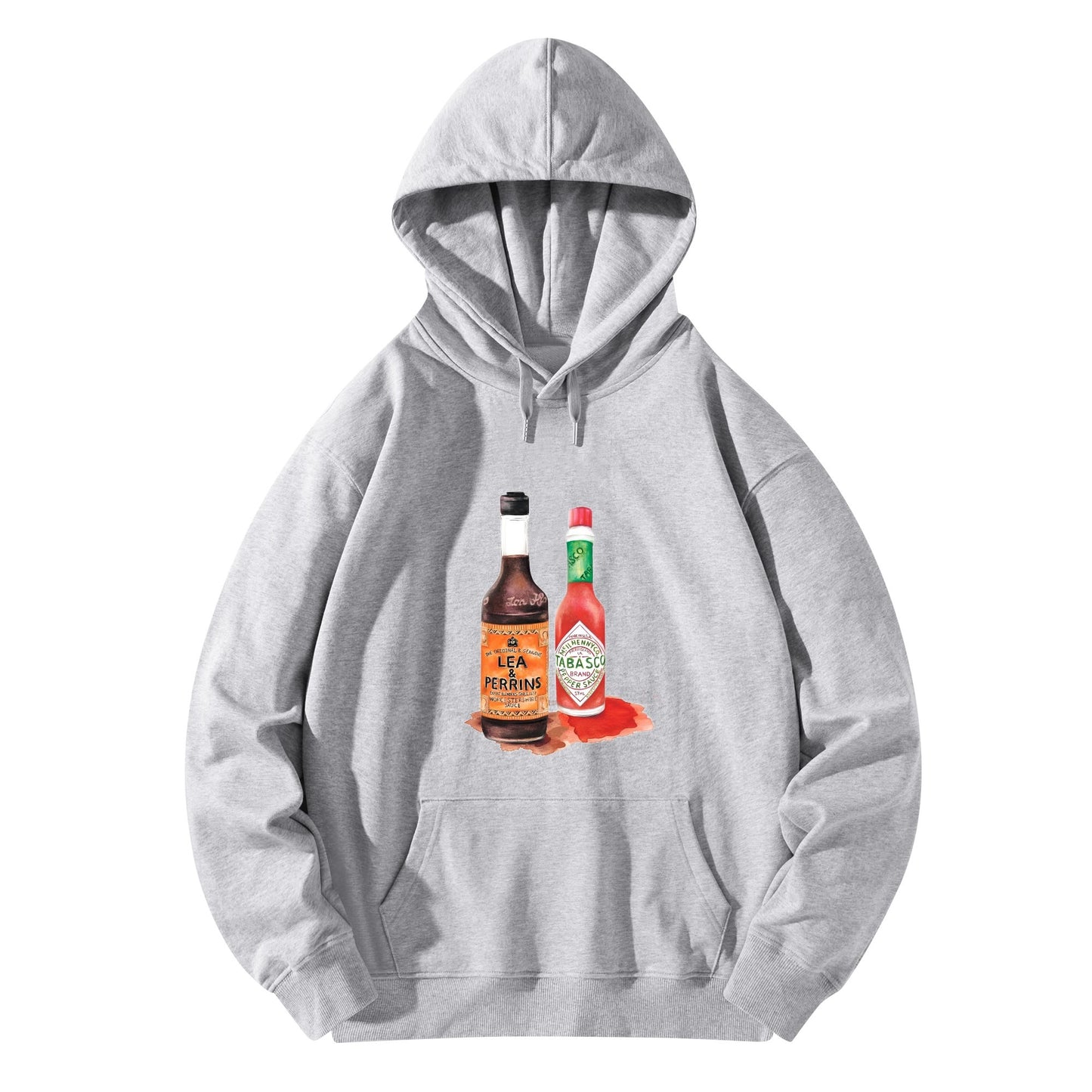 Cotton Hoodie Lea & Perrins & Tabasco Watercolor