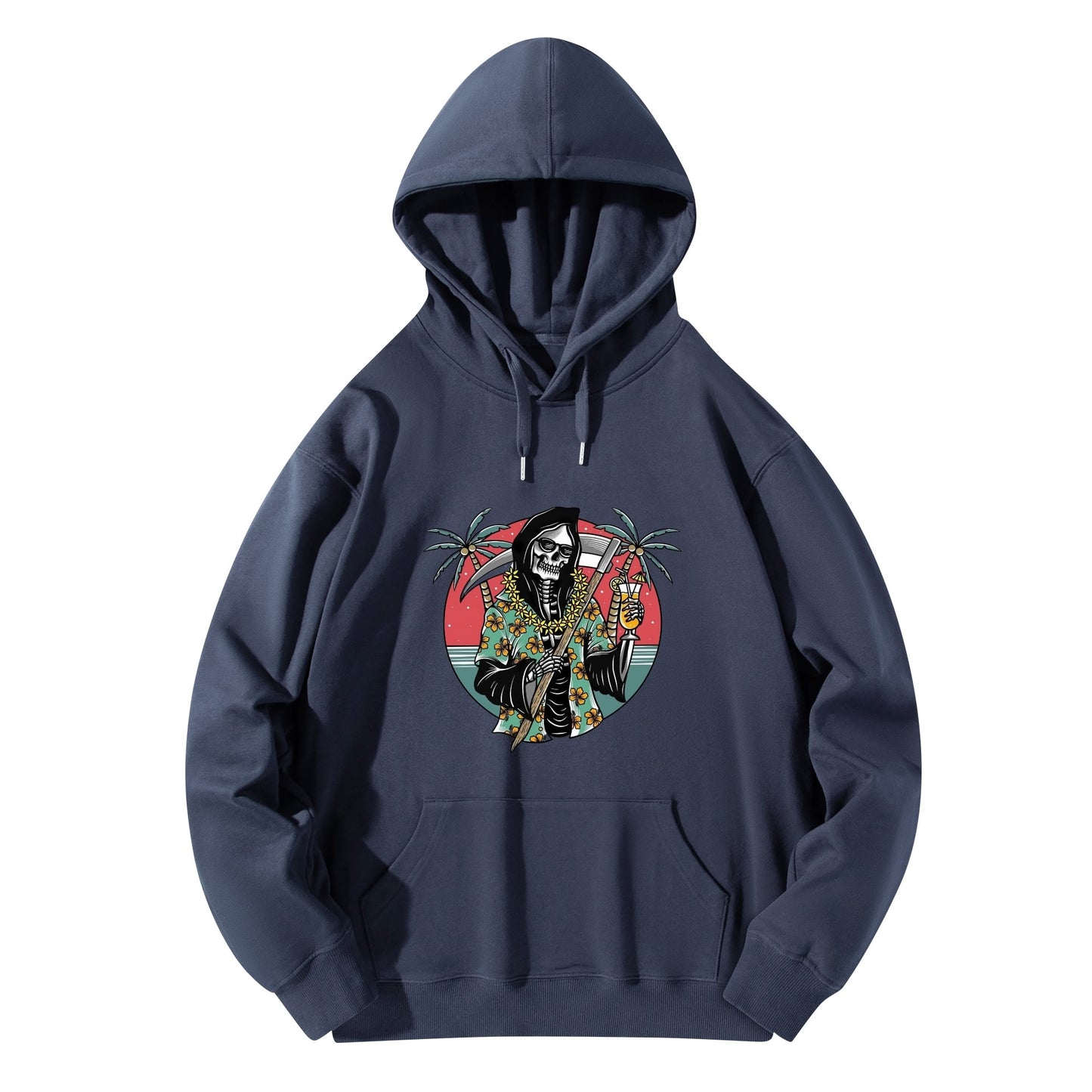 Cotton Hoodie Tropical Grim Reaper