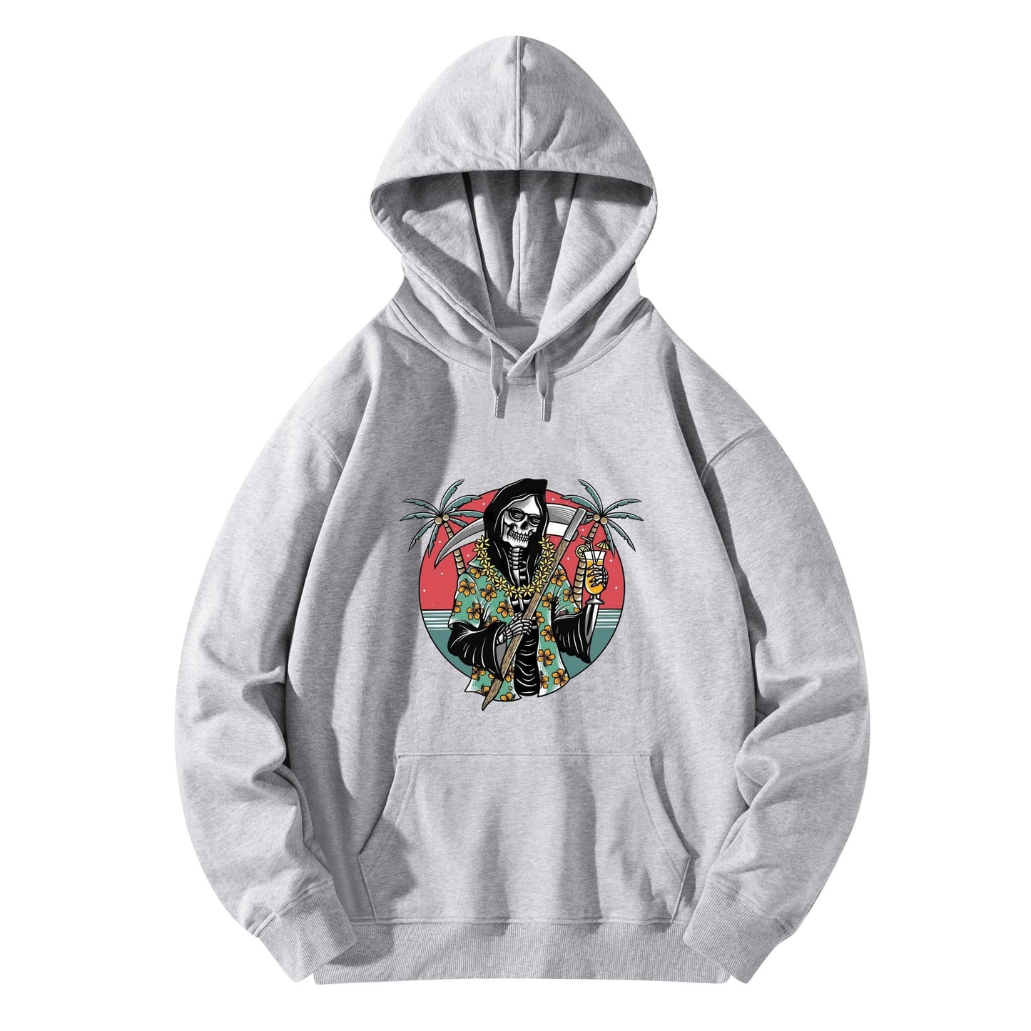 Cotton Hoodie Tropical Grim Reaper