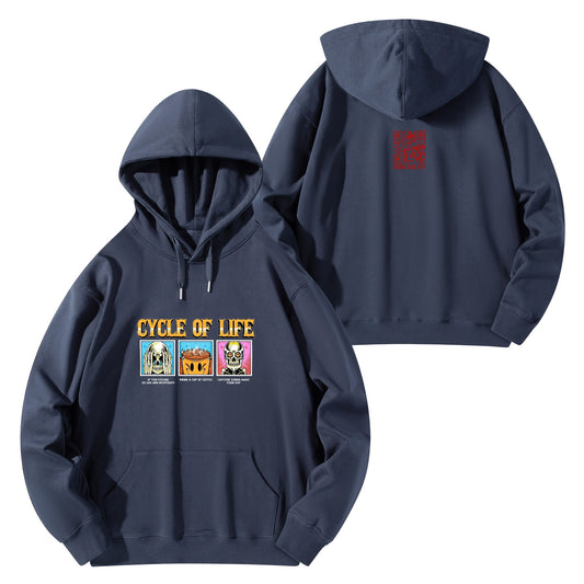 Cotton Hoodie Cycle of Life