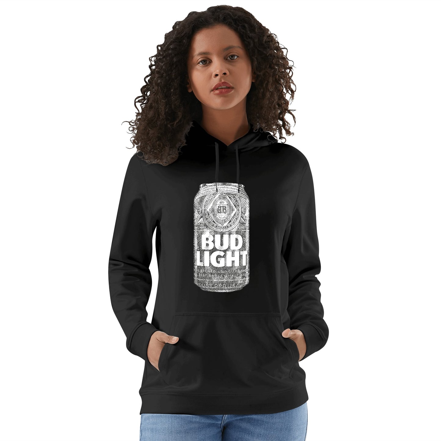 Cotton Hoodie Monochrome Bud Light Can