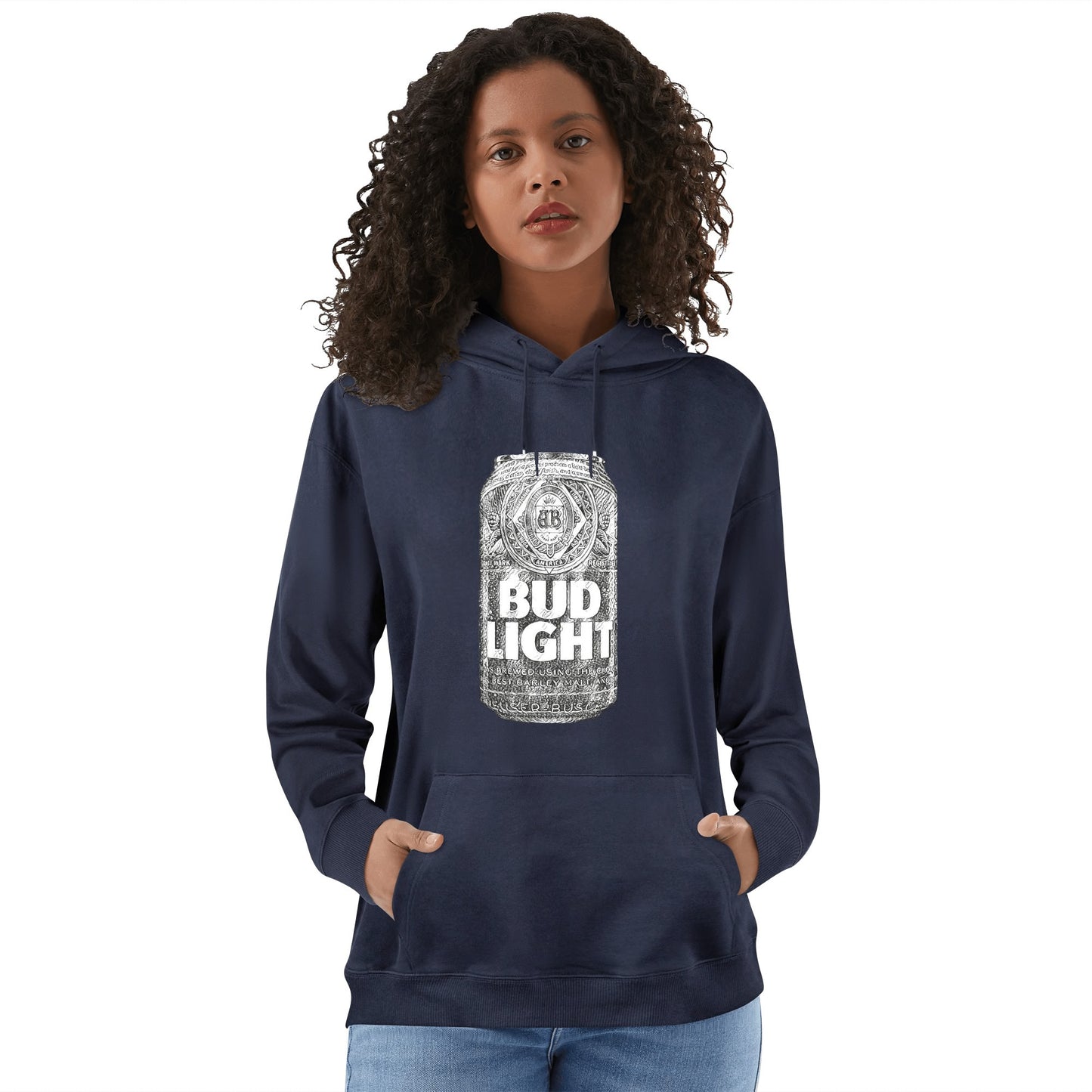 Cotton Hoodie Monochrome Bud Light Can