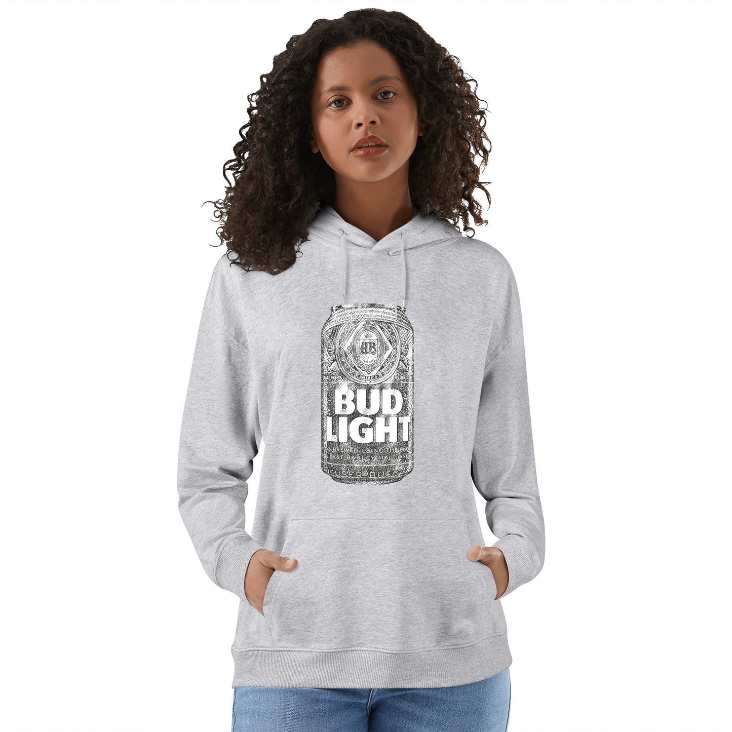 Cotton Hoodie Monochrome Bud Light Can