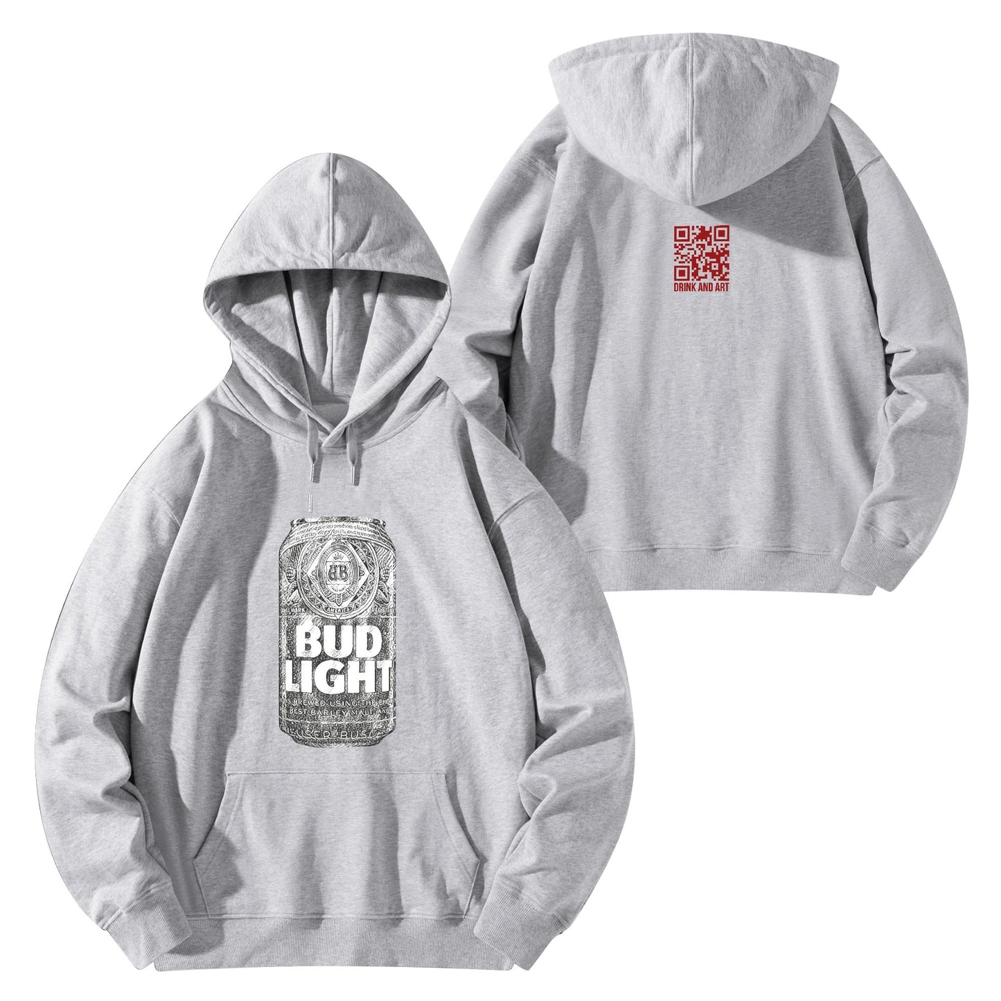 Cotton Hoodie Monochrome Bud Light Can