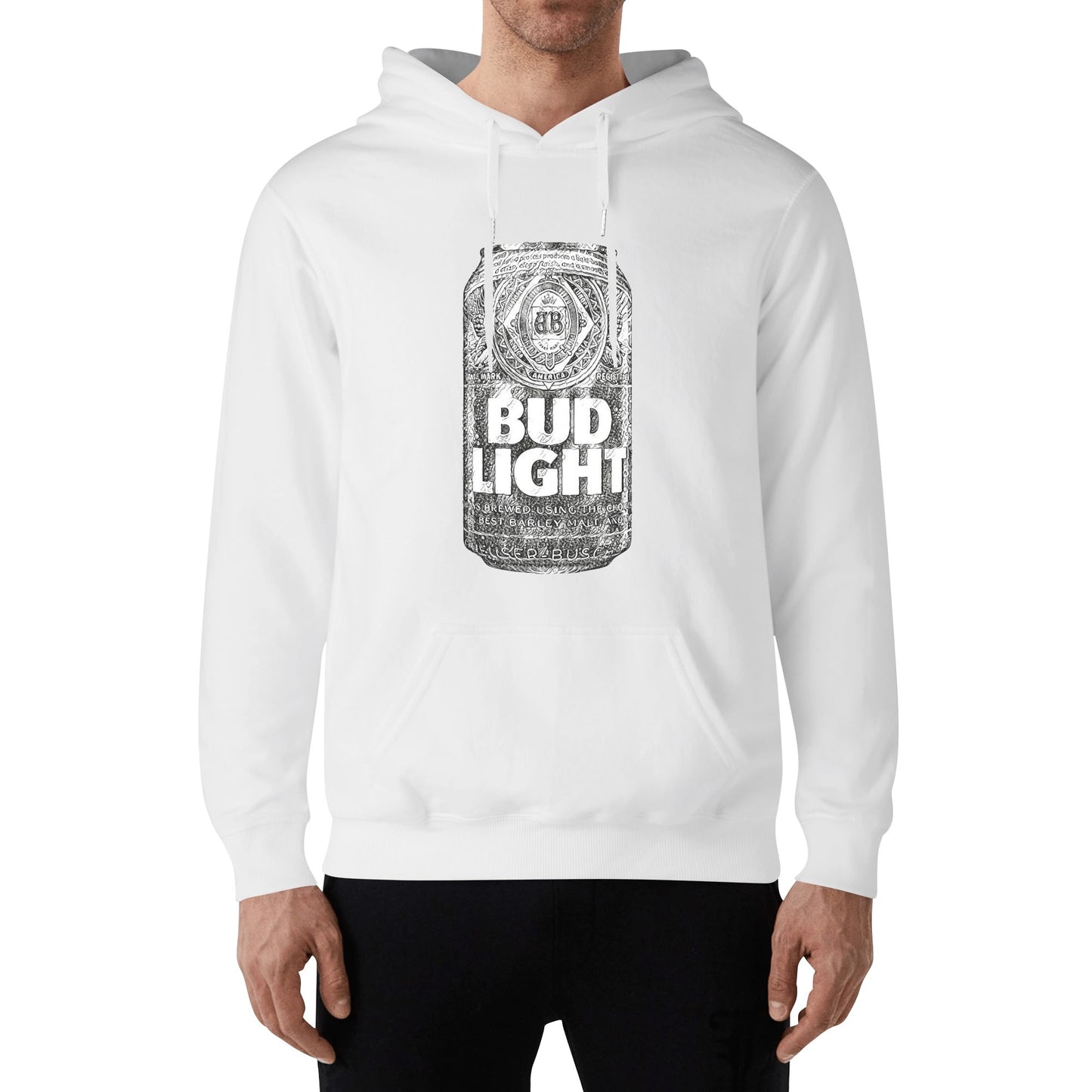 Cotton Hoodie Monochrome Bud Light Can