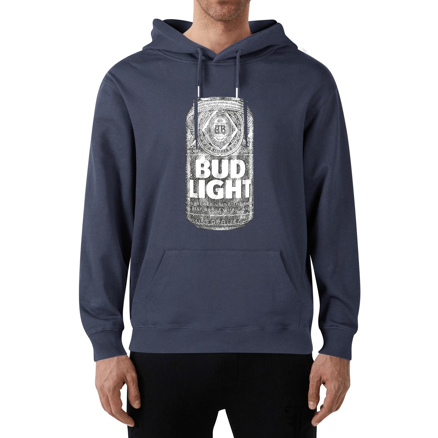 Cotton Hoodie Monochrome Bud Light Can