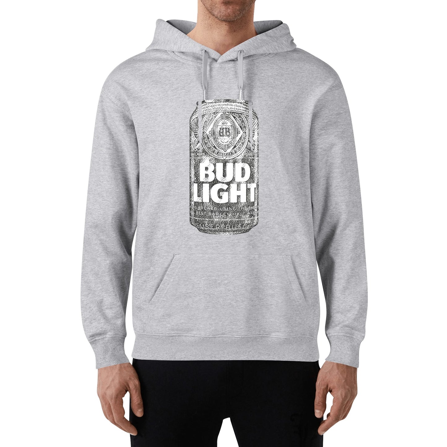 Cotton Hoodie Monochrome Bud Light Can