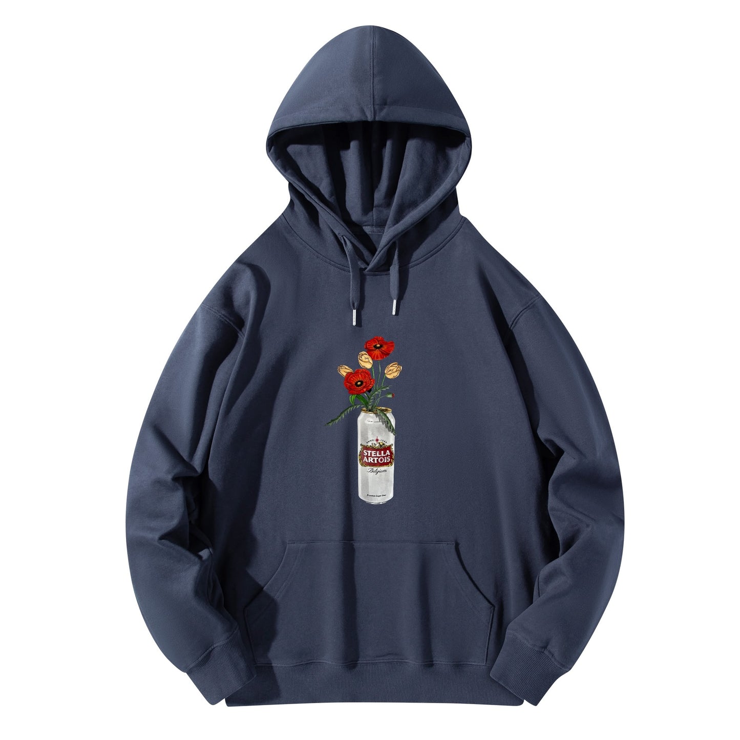 Cotton Hoodie Stella Artois floral art