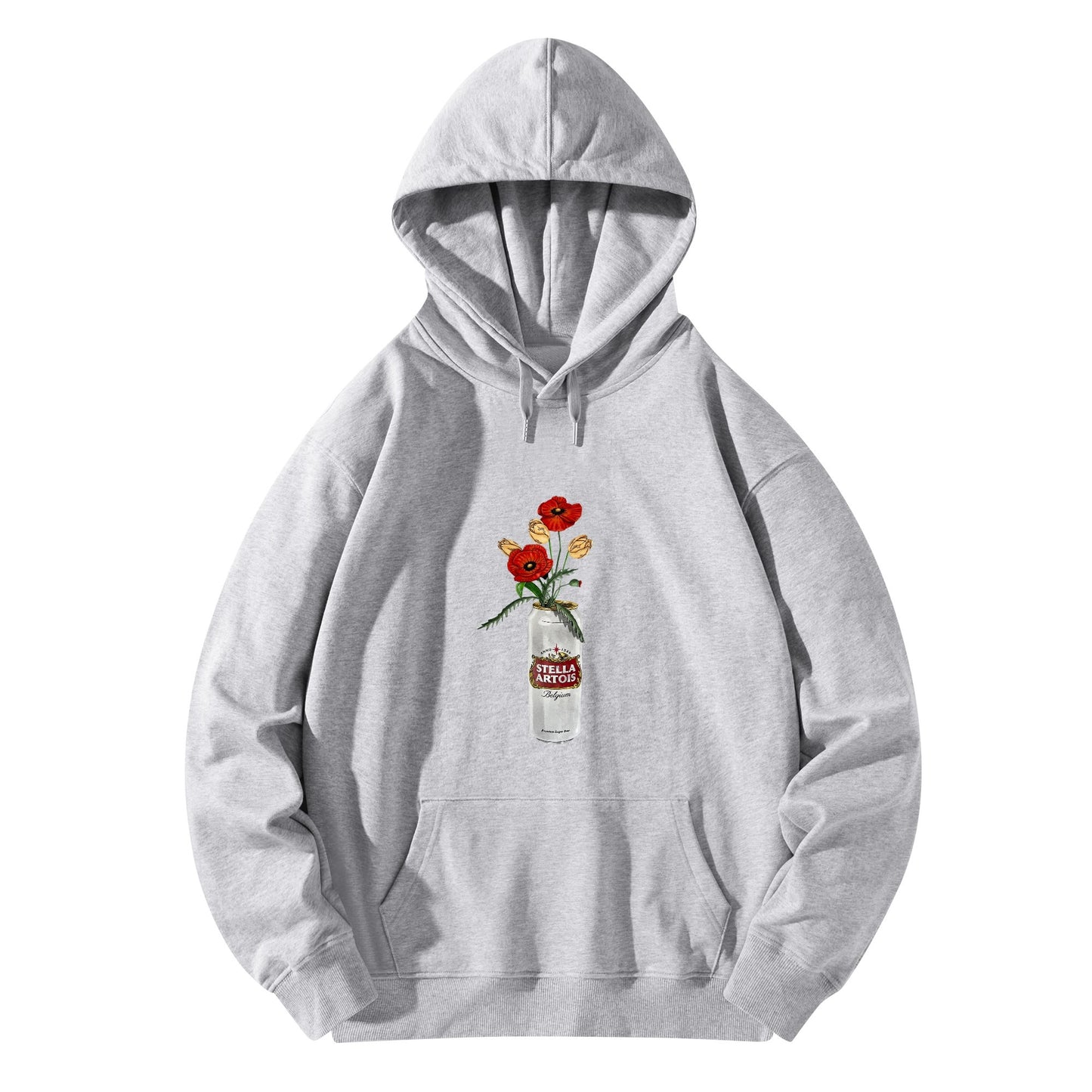 Cotton Hoodie Stella Artois floral art