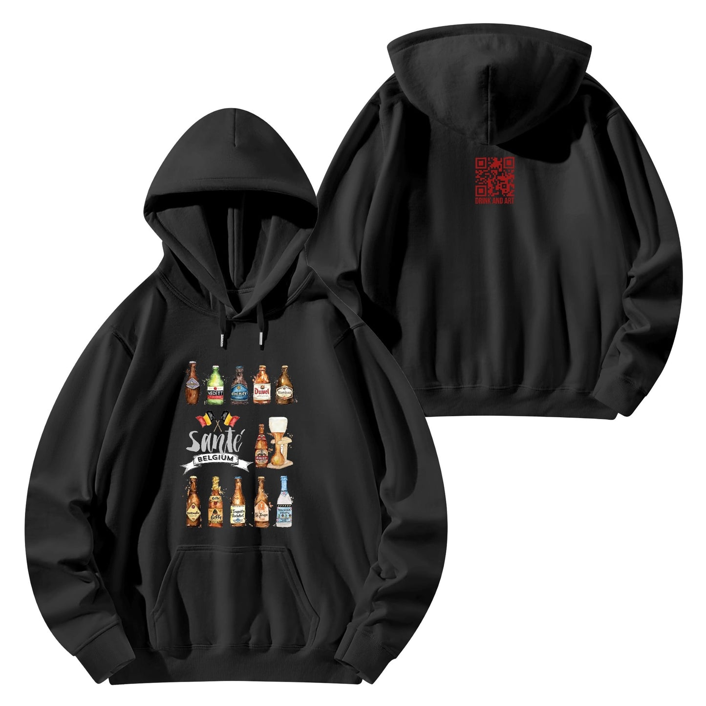 Cotton Hoodie Belgian Beer watercolor