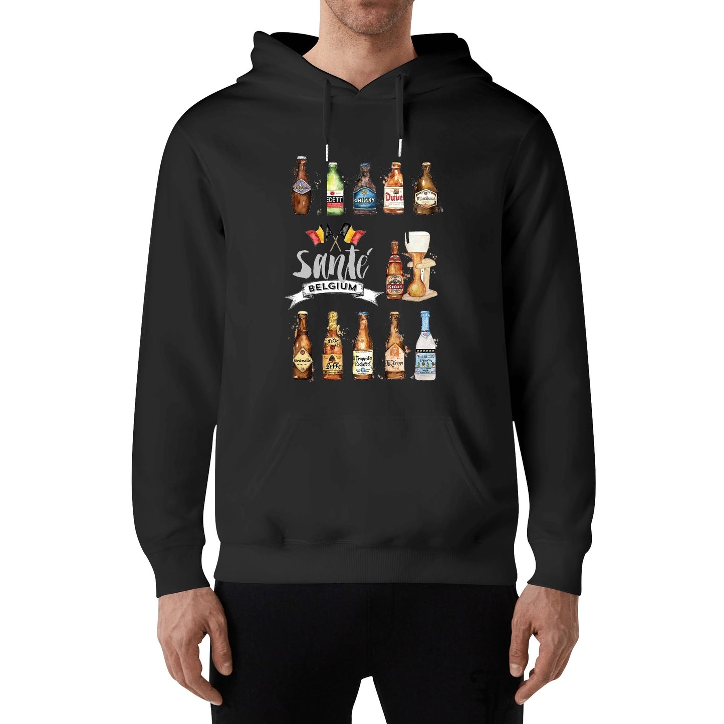 Cotton Hoodie Belgian Beer watercolor