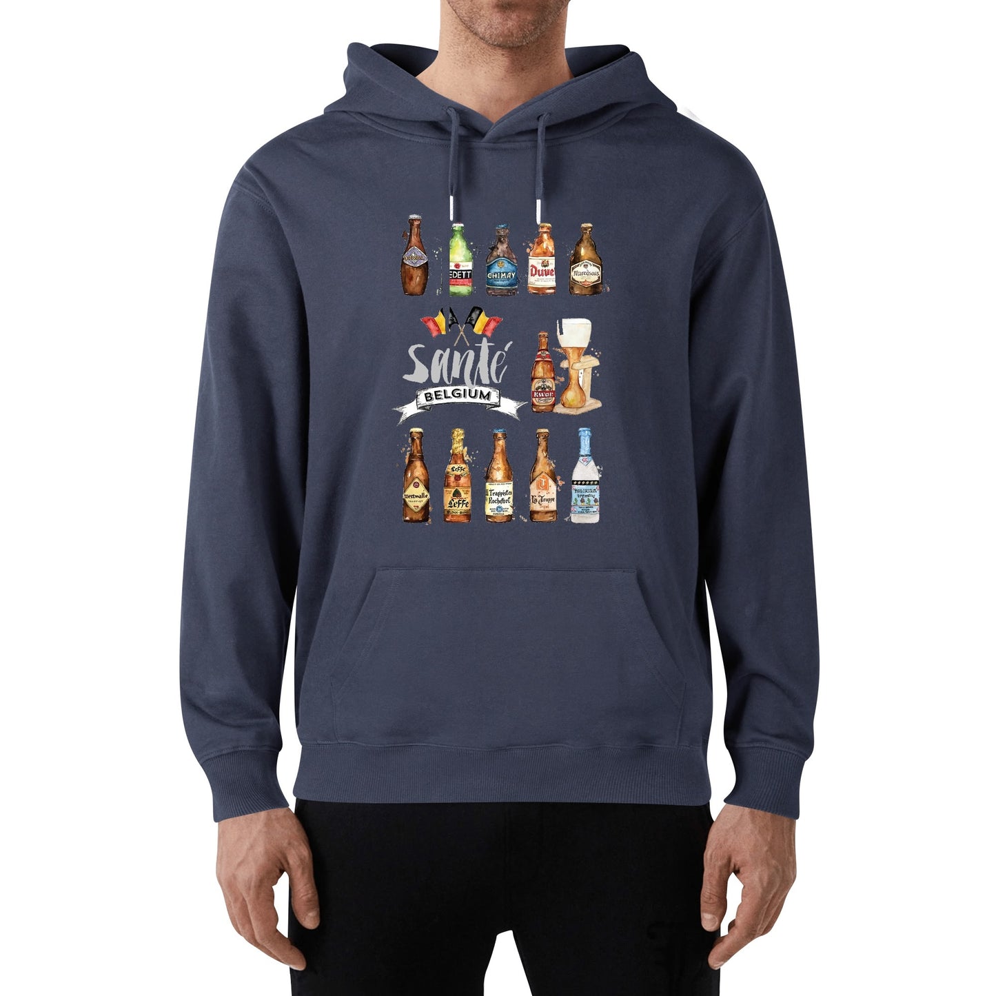 Cotton Hoodie Belgian Beer watercolor