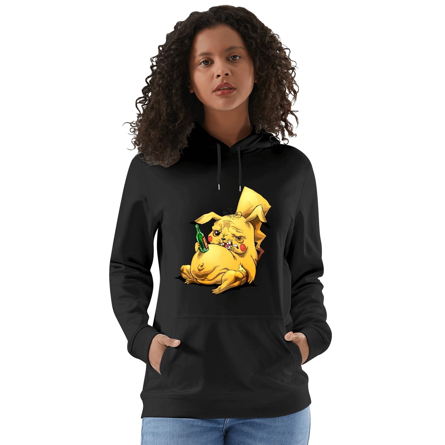 Cotton Hoodie Drunk Pikachu – Satirical Style