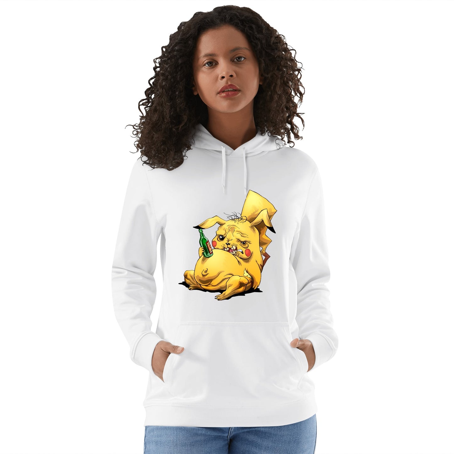 Cotton Hoodie Drunk Pikachu – Satirical Style