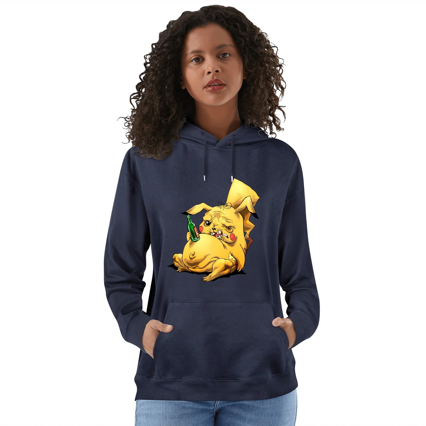 Cotton Hoodie Drunk Pikachu – Satirical Style