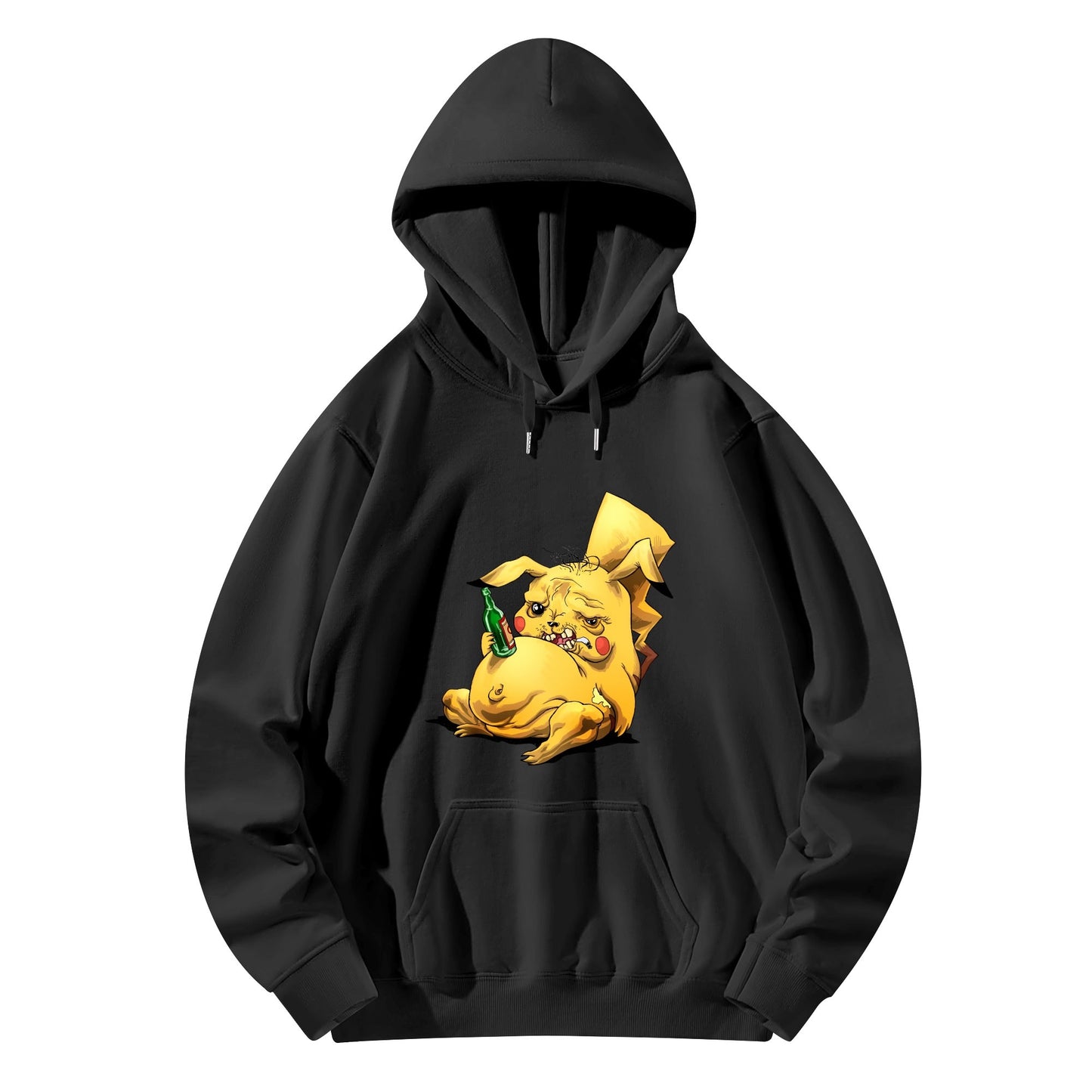 Cotton Hoodie Drunk Pikachu – Satirical Style