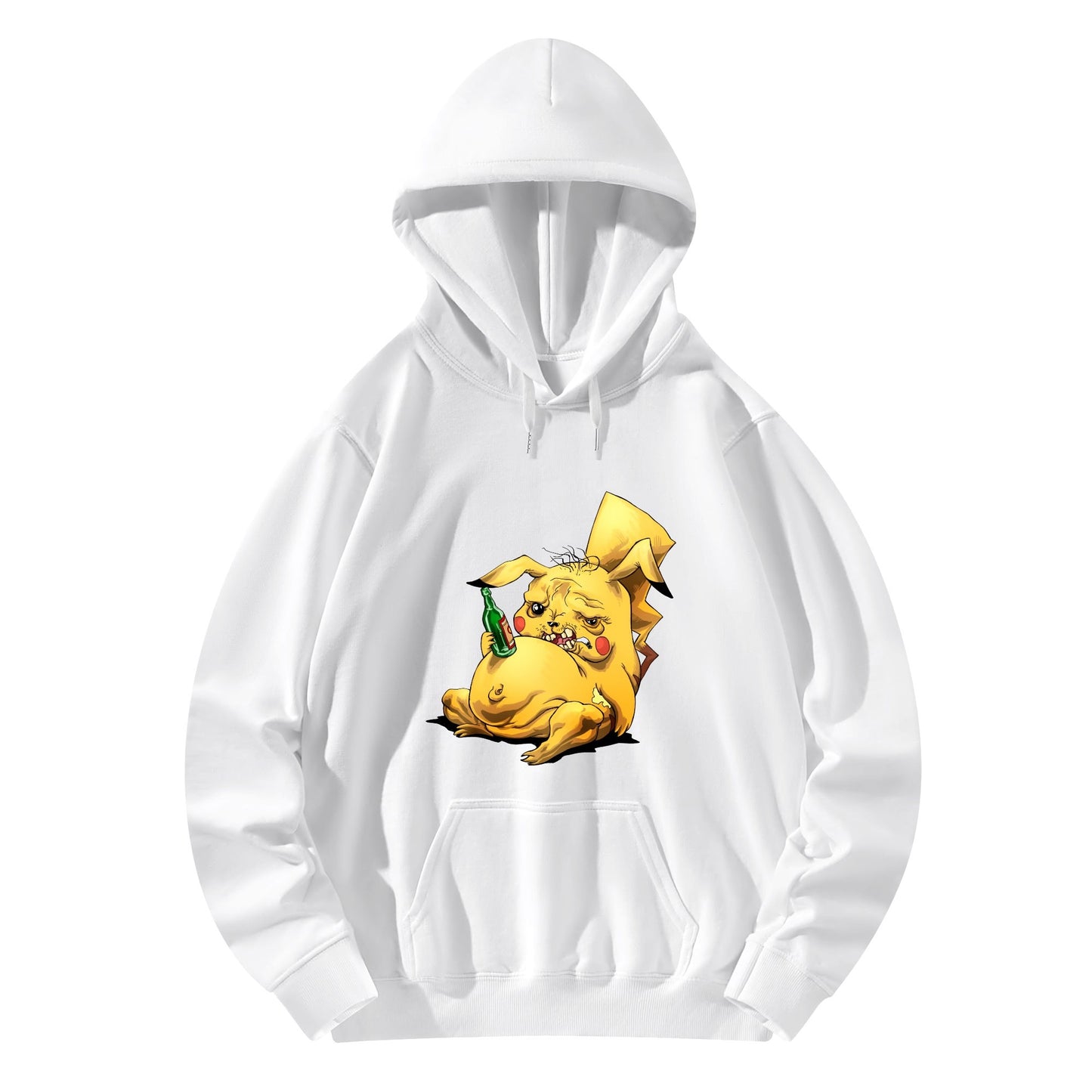 Cotton Hoodie Drunk Pikachu – Satirical Style