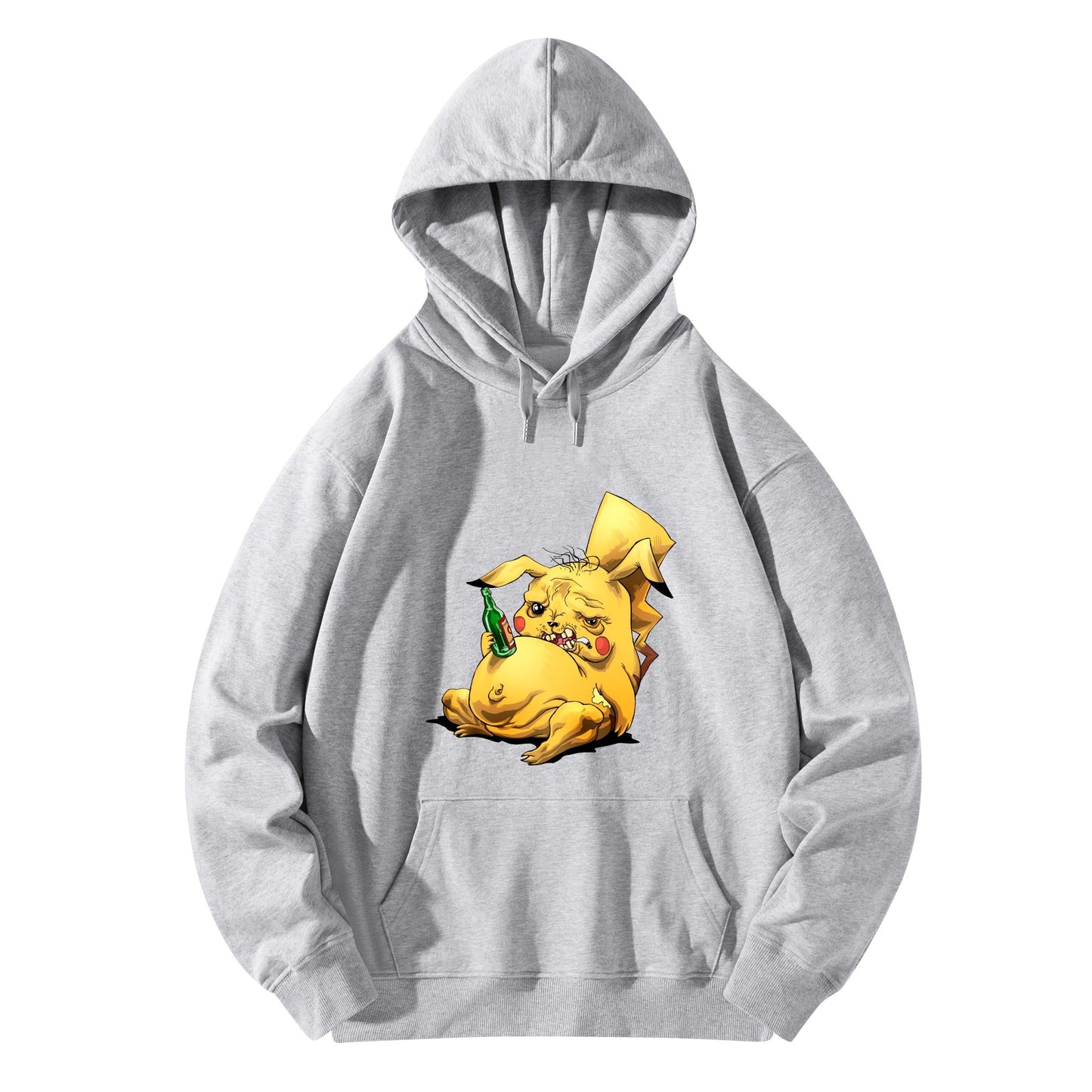 Cotton Hoodie Drunk Pikachu – Satirical Style