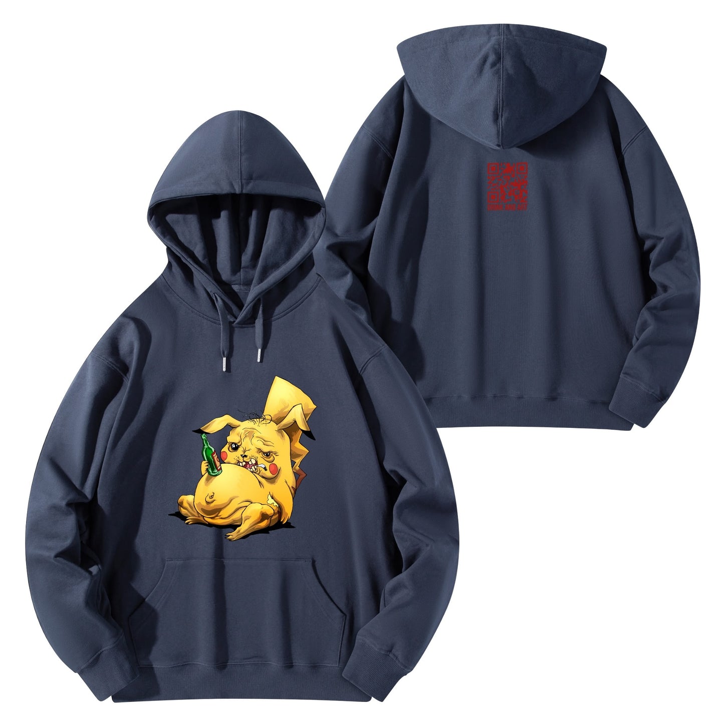 Cotton Hoodie Drunk Pikachu – Satirical Style