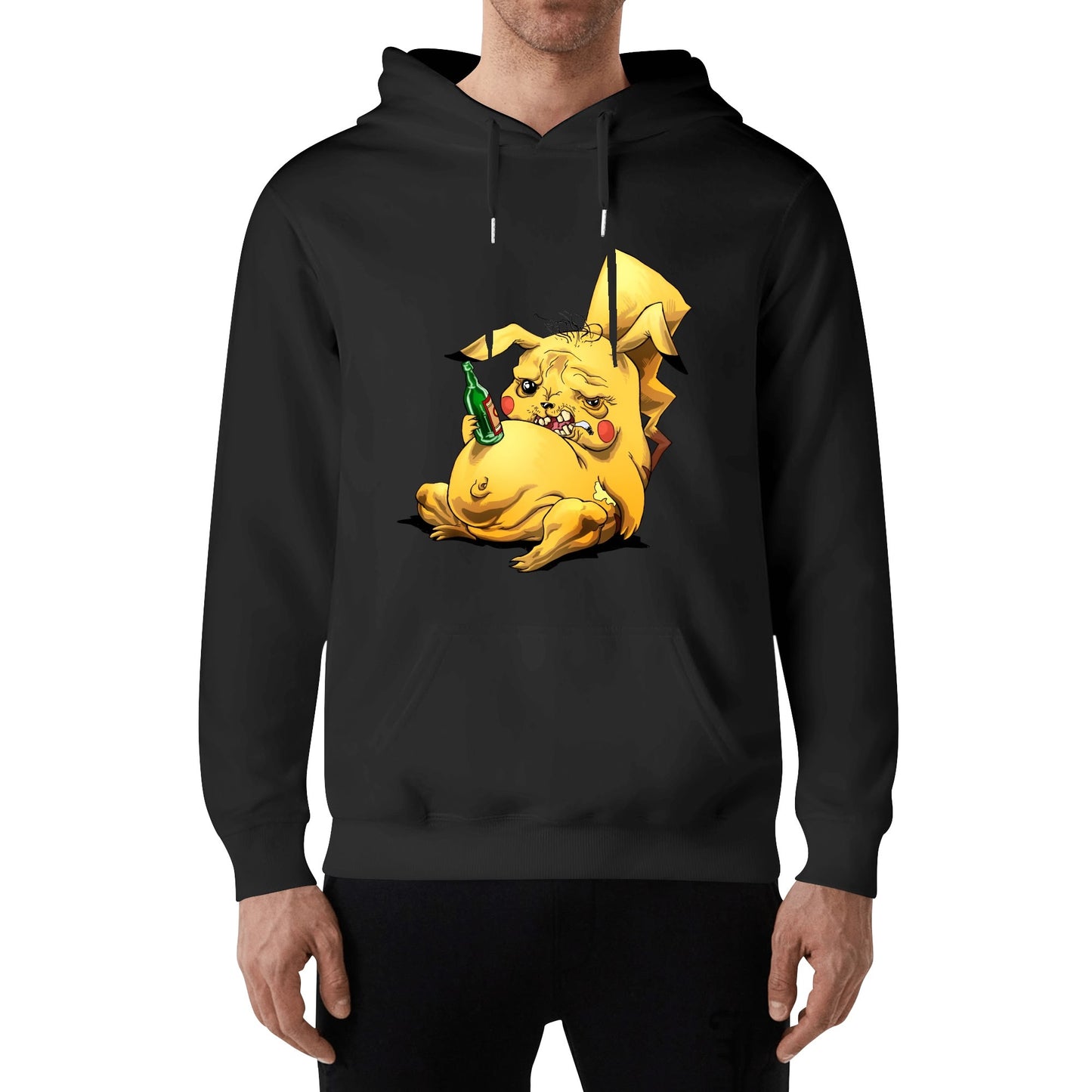 Cotton Hoodie Drunk Pikachu – Satirical Style