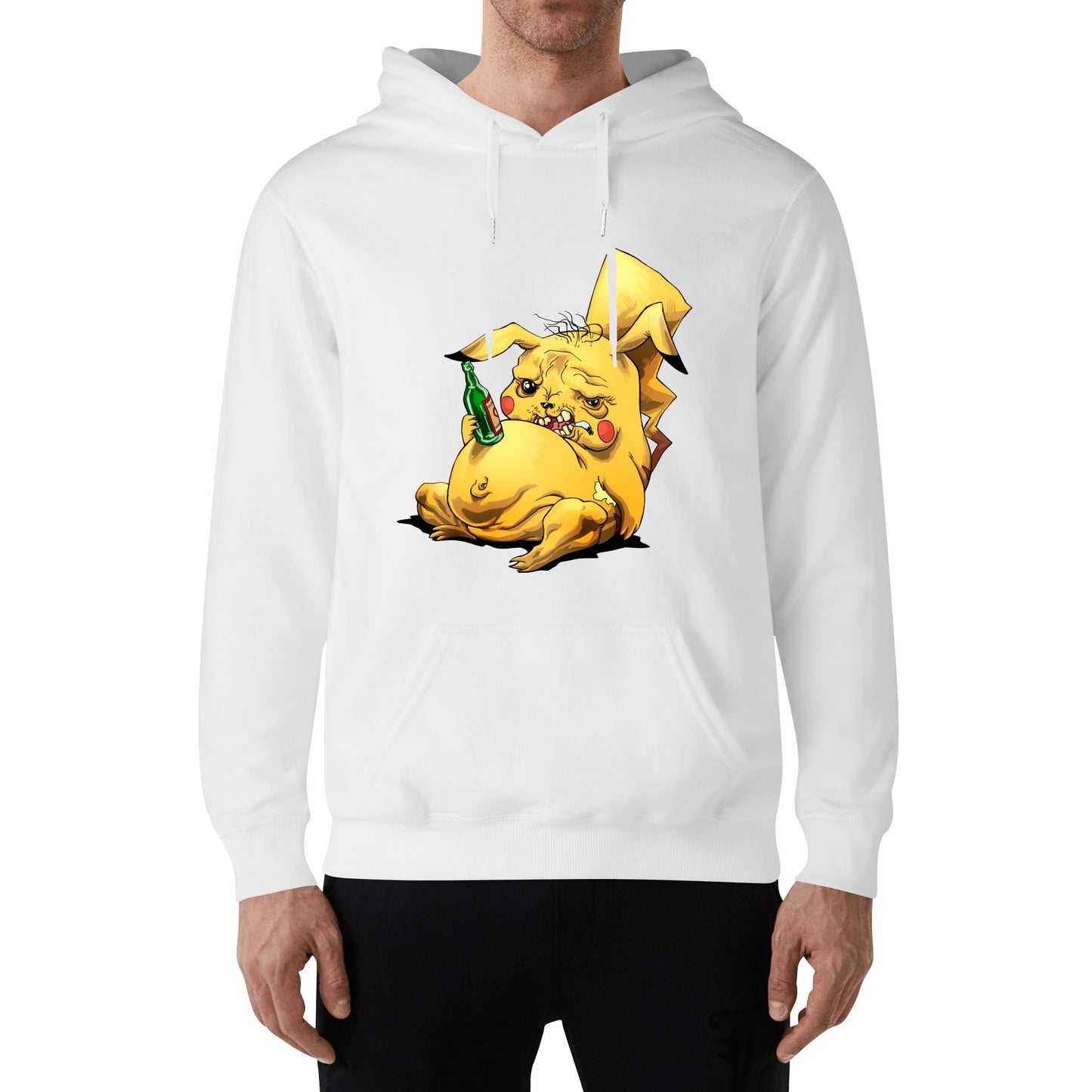 Cotton Hoodie Drunk Pikachu – Satirical Style