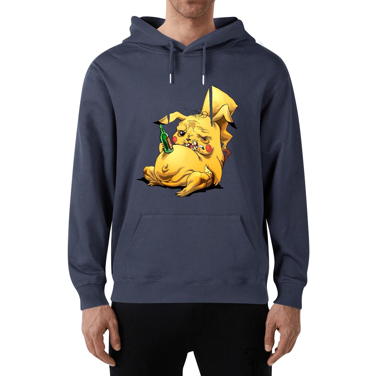 Cotton Hoodie Drunk Pikachu – Satirical Style