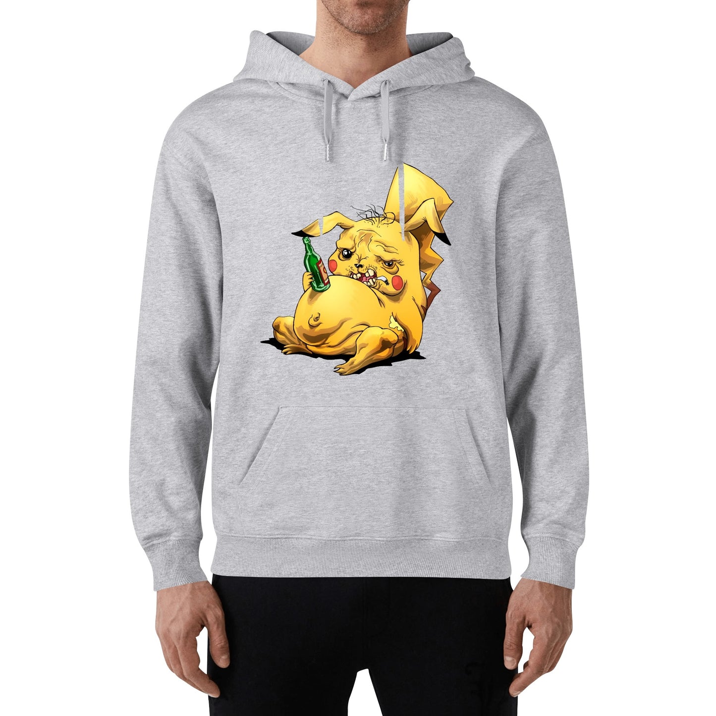 Cotton Hoodie Drunk Pikachu – Satirical Style