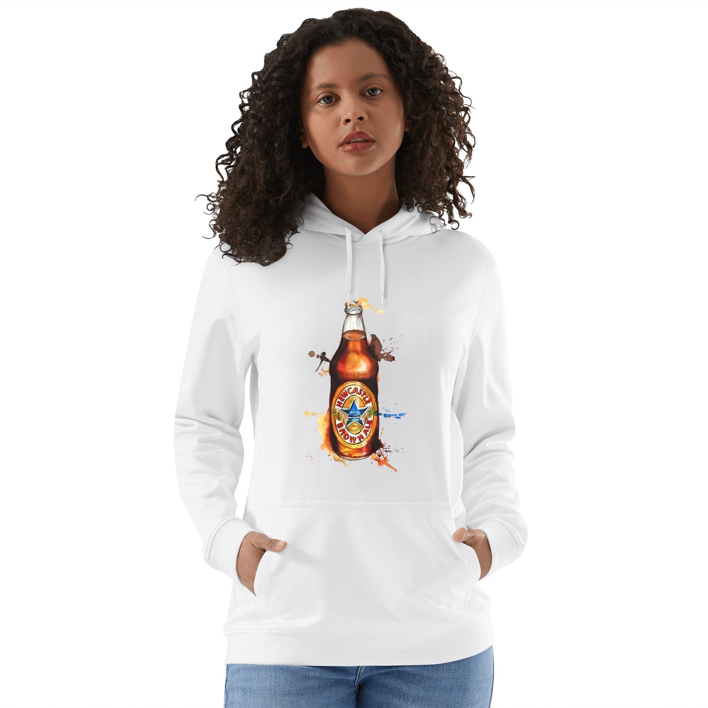 Cotton Hoodie Newcastle Beer Watercolor