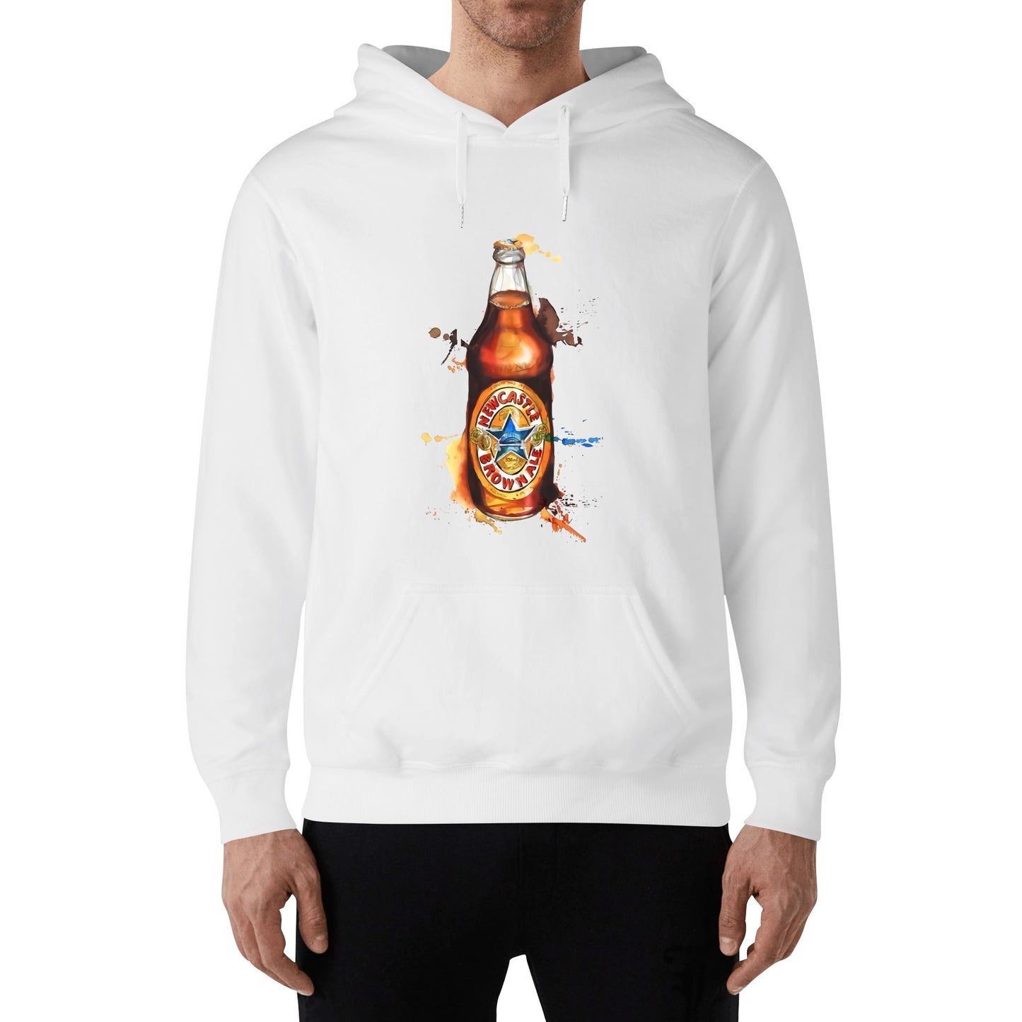 Cotton Hoodie Newcastle Beer Watercolor