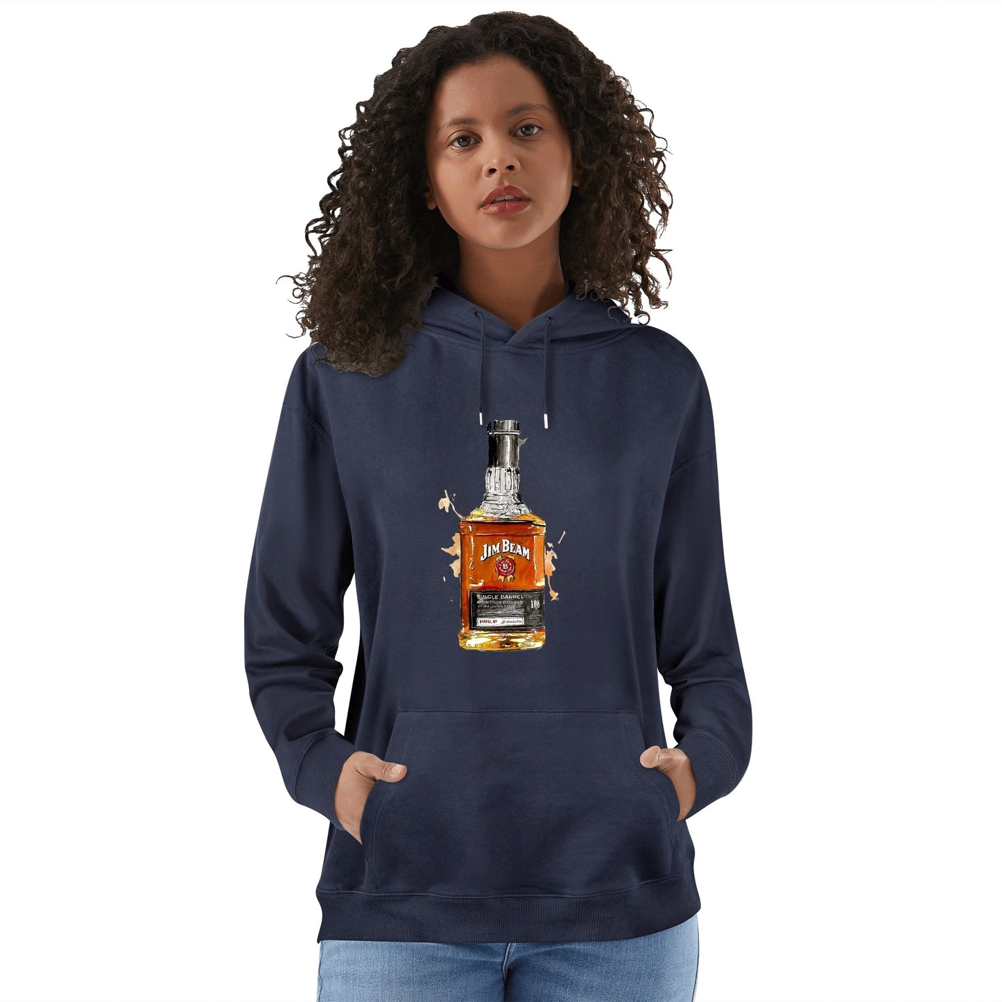 Cotton Hoodie Jim Beam Bourbon Watercolor