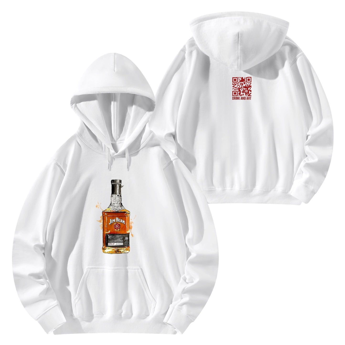 Cotton Hoodie Jim Beam Bourbon Watercolor