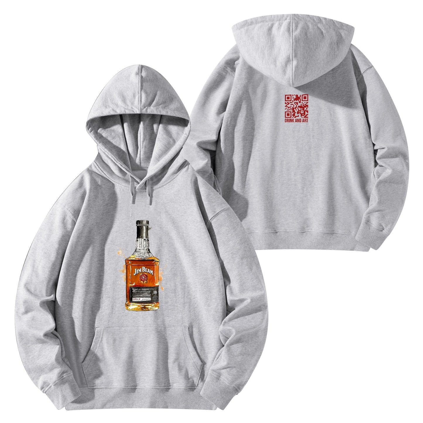 Cotton Hoodie Jim Beam Bourbon Watercolor