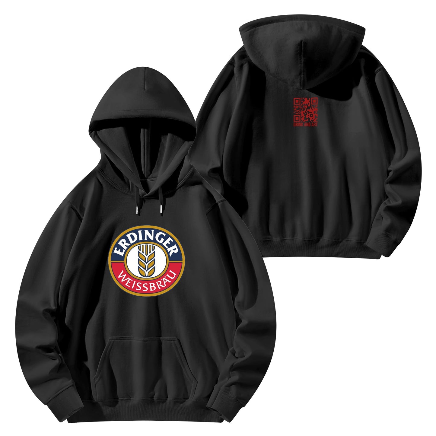 Cotton Hoodie Beer Erdinger logo