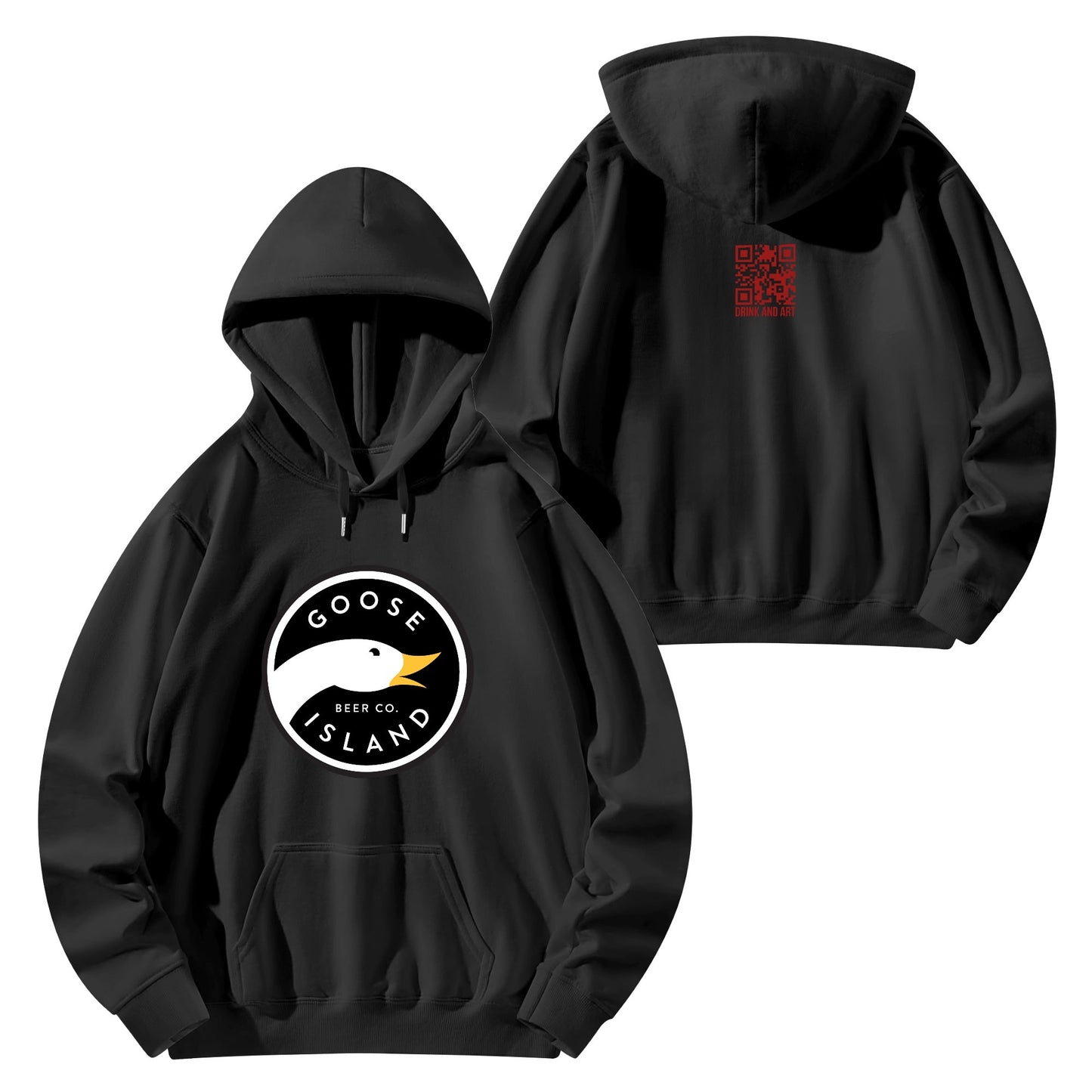 Cotton Hoodie Beer Goose Island logo