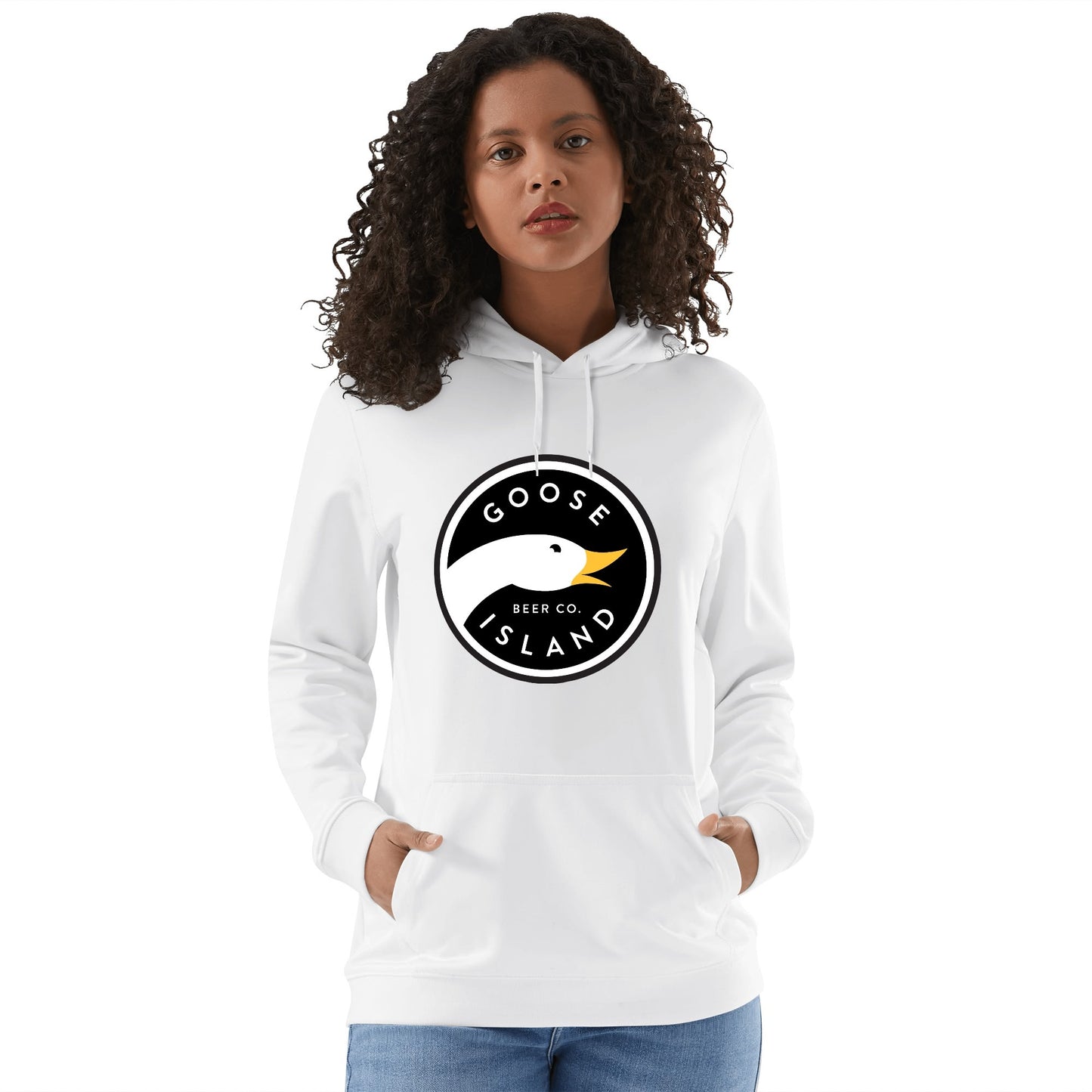 Cotton Hoodie Beer Goose Island logo