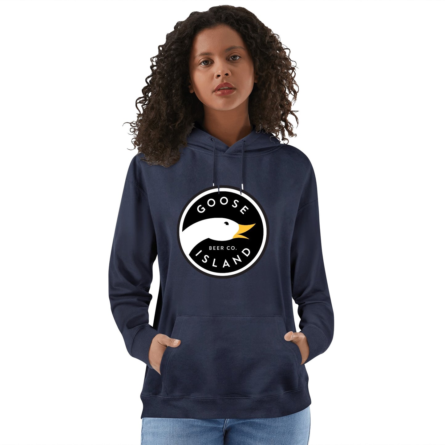 Cotton Hoodie Beer Goose Island logo