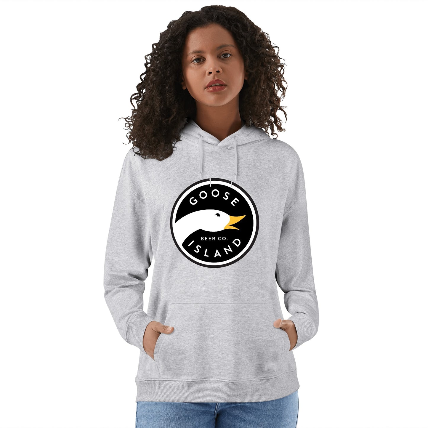 Cotton Hoodie Beer Goose Island logo