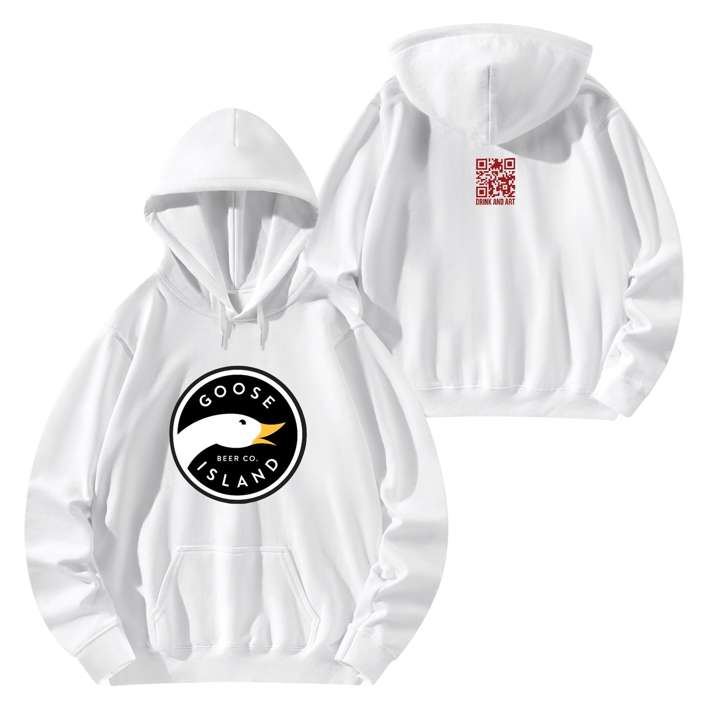 Cotton Hoodie Beer Goose Island logo