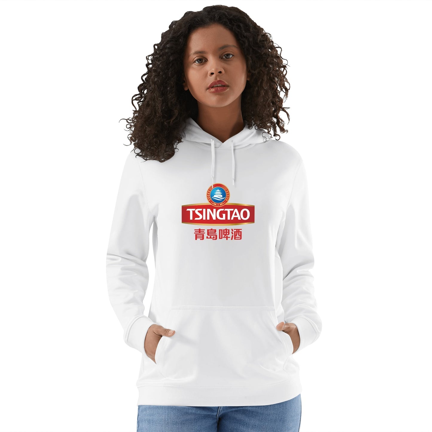 Cotton Hoodie Beer Tsingtao logo