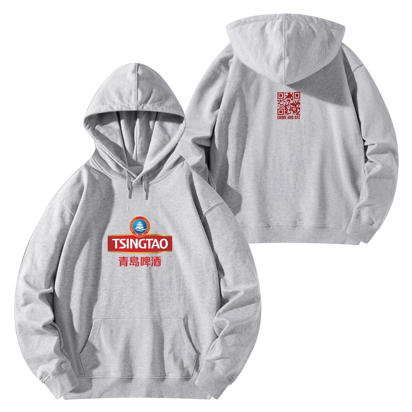 Cotton Hoodie Beer Tsingtao logo