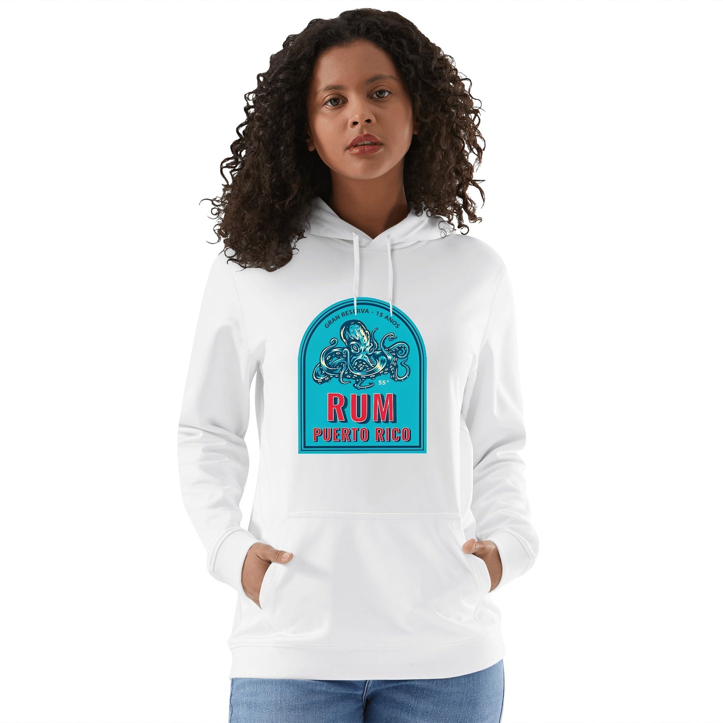 Cotton Hoodie Puerto Rico Rum Octopus logo