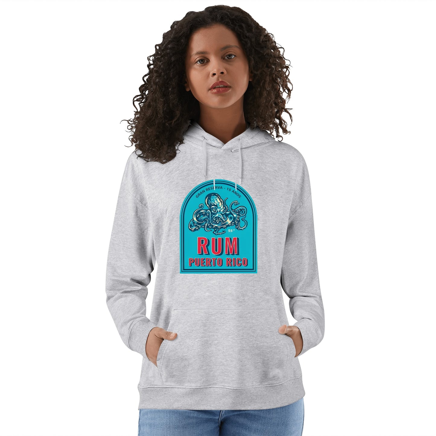 Cotton Hoodie Puerto Rico Rum Octopus logo