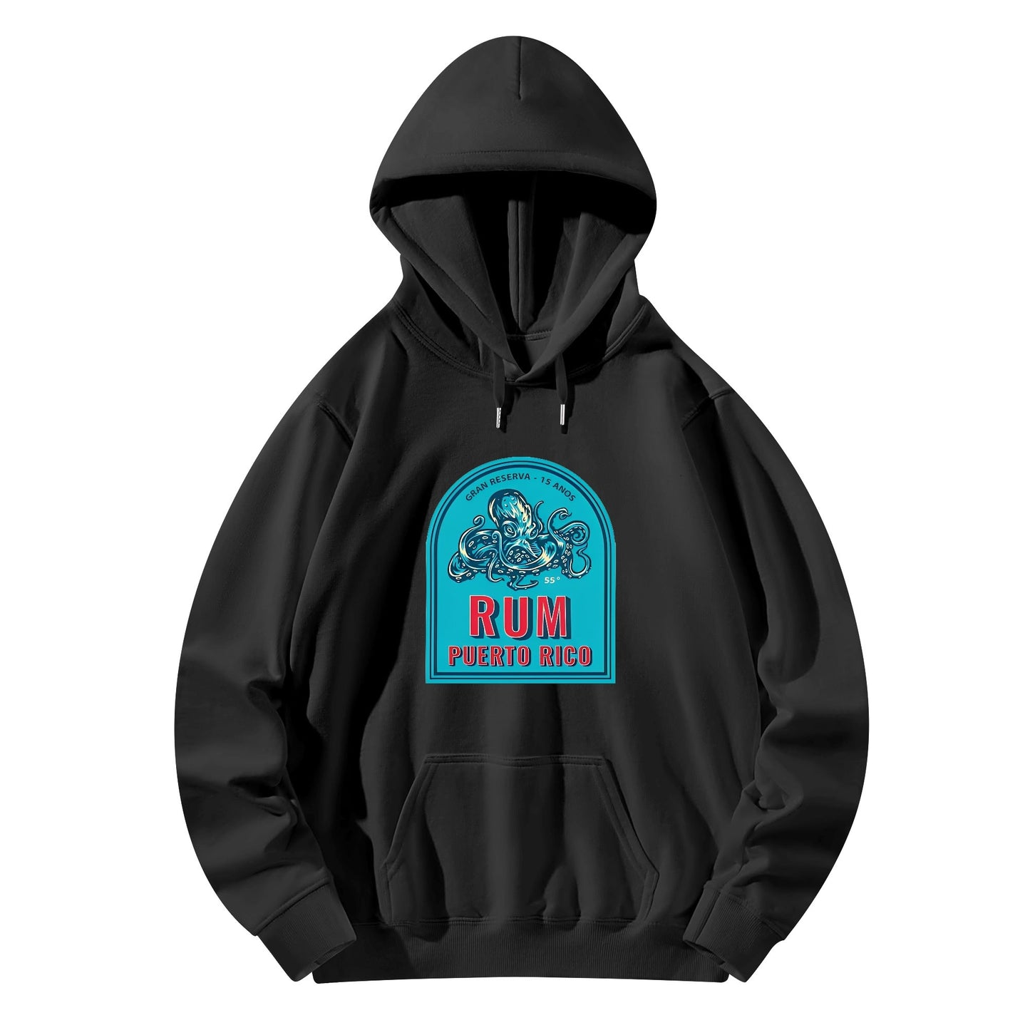 Cotton Hoodie Puerto Rico Rum Octopus logo