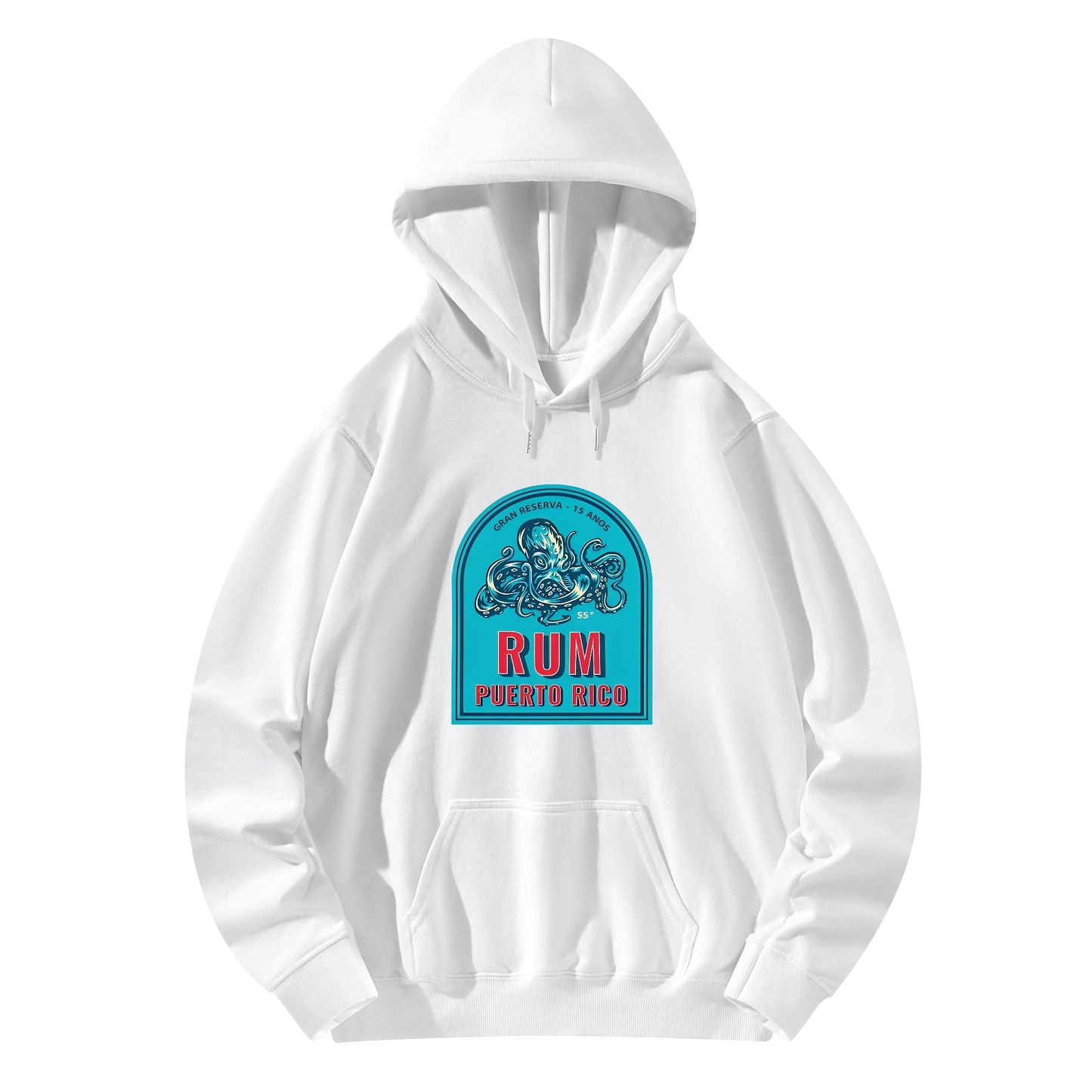 Cotton Hoodie Puerto Rico Rum Octopus logo