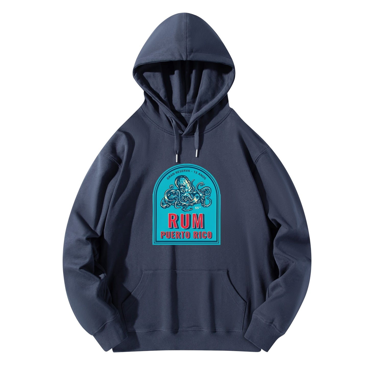 Cotton Hoodie Puerto Rico Rum Octopus logo