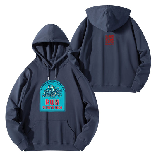 Cotton Hoodie Puerto Rico Rum Octopus logo