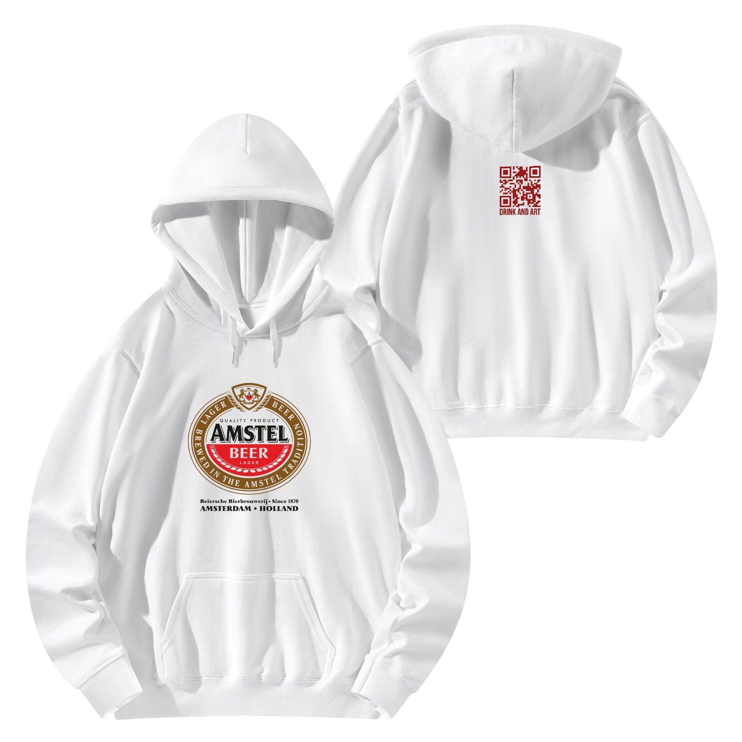 Cotton Hoodie Beer Amstel logo