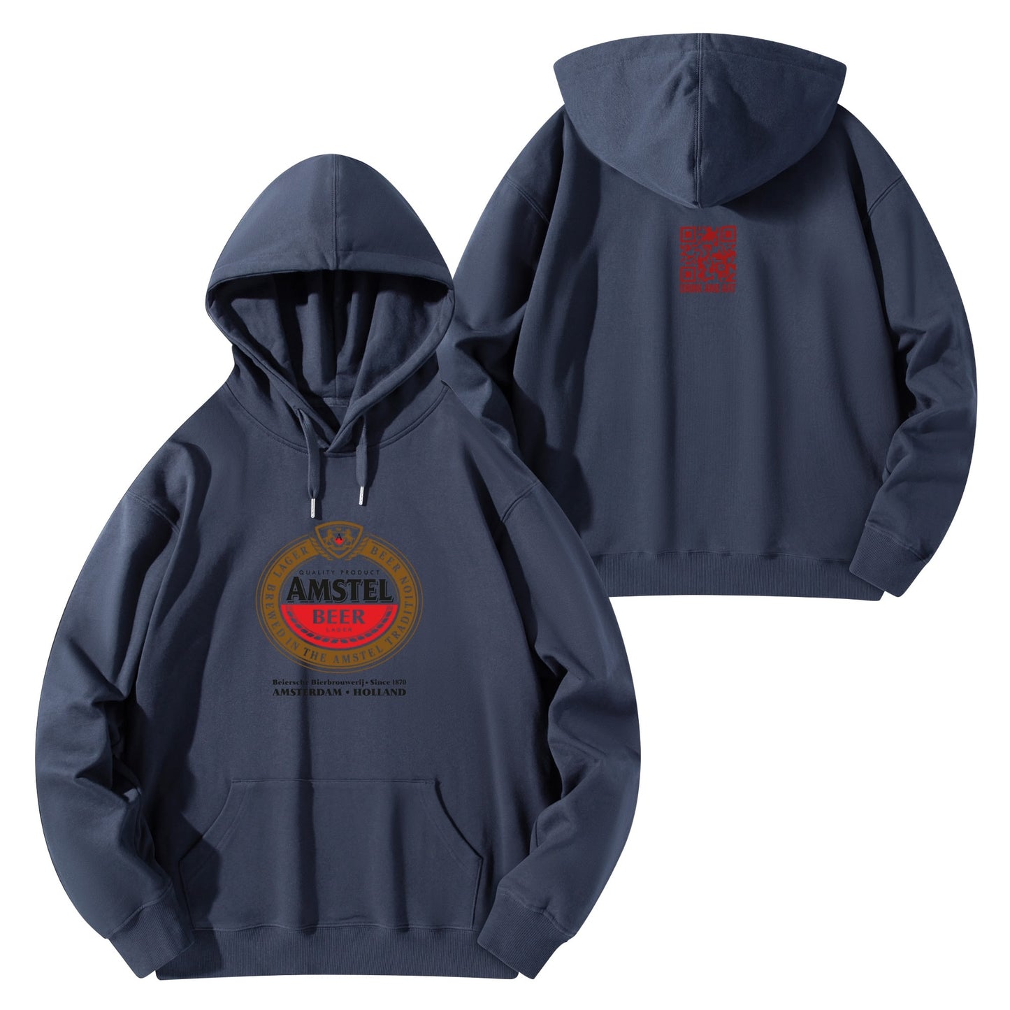 Cotton Hoodie Beer Amstel logo