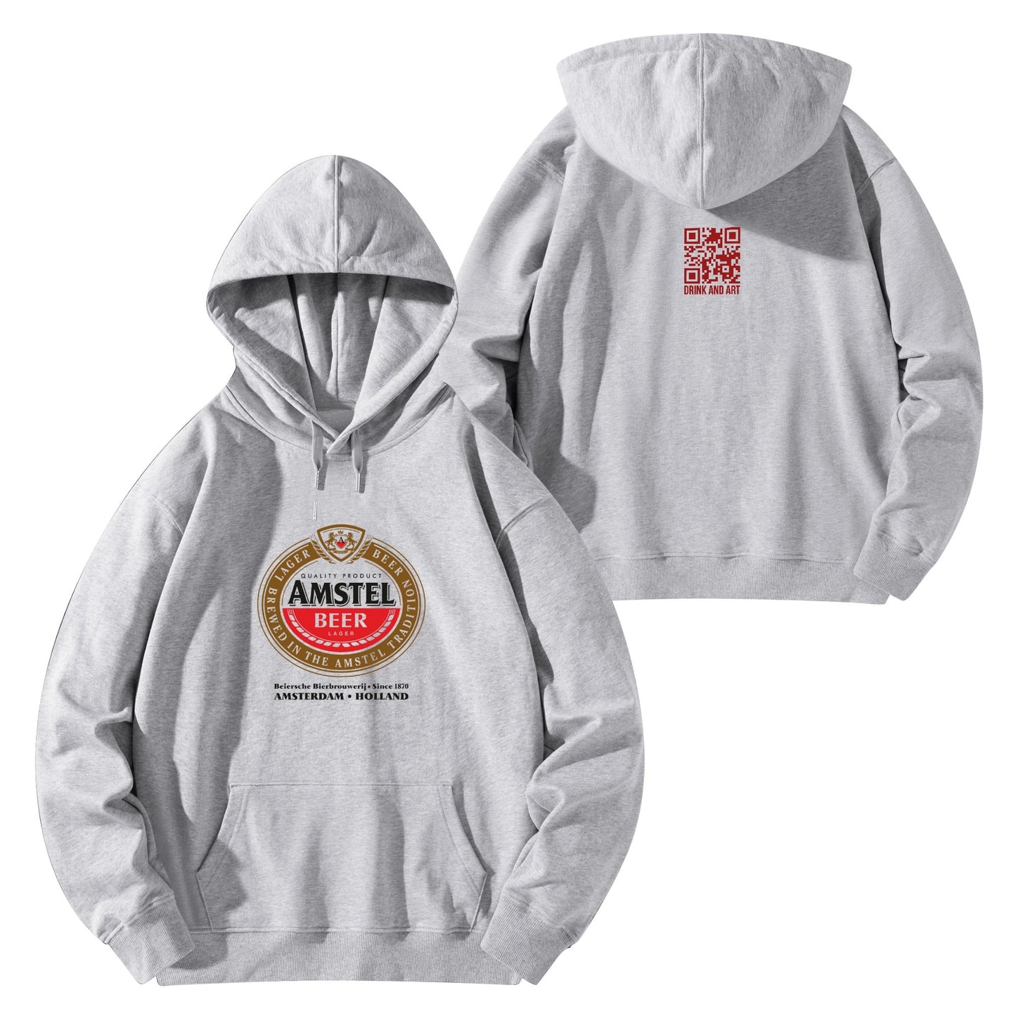 Cotton Hoodie Beer Amstel logo