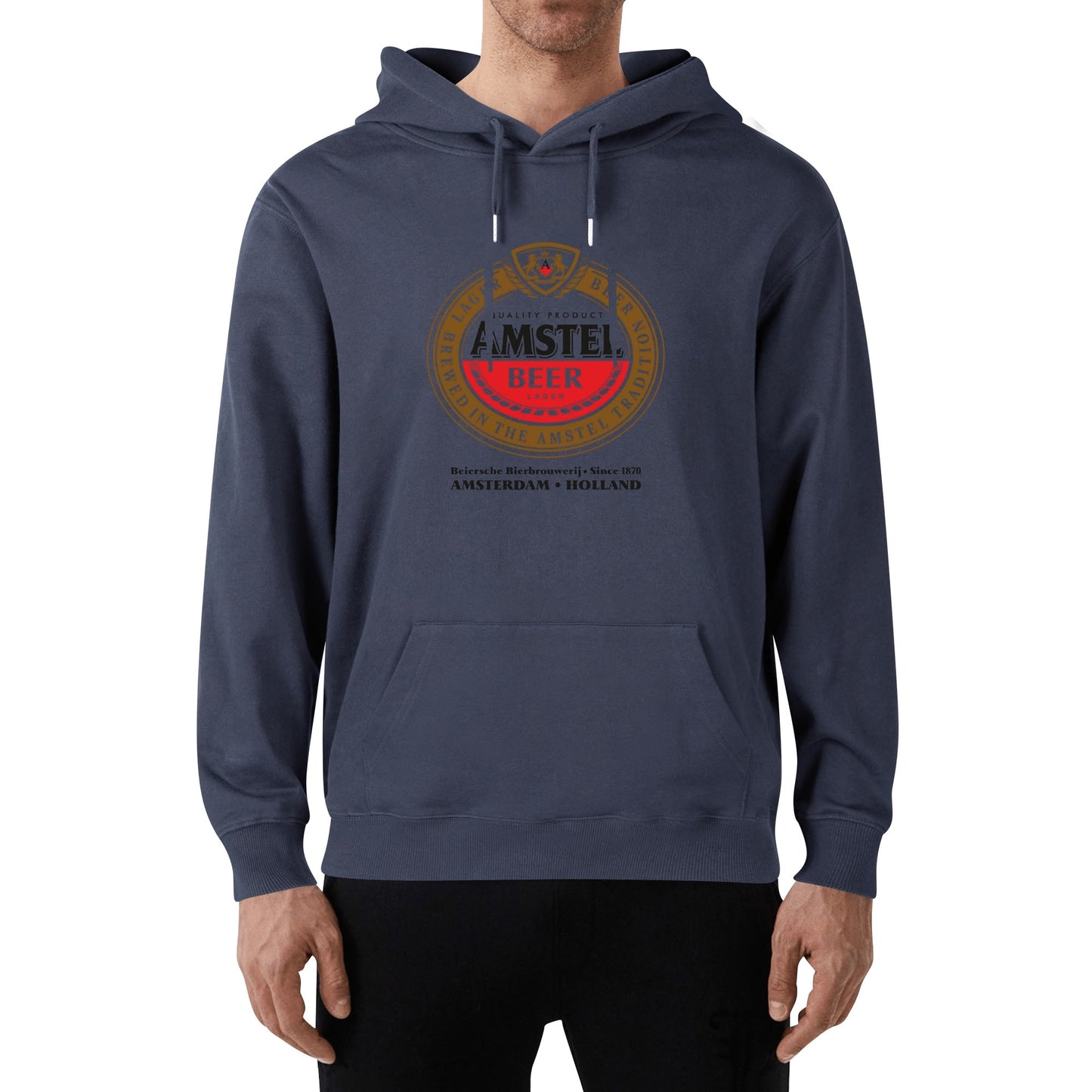 Cotton Hoodie Beer Amstel logo